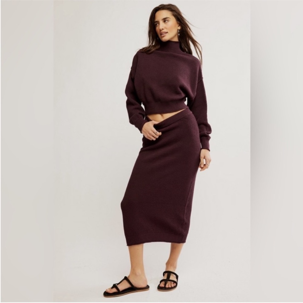 Free people Hailee skirt/sweater set